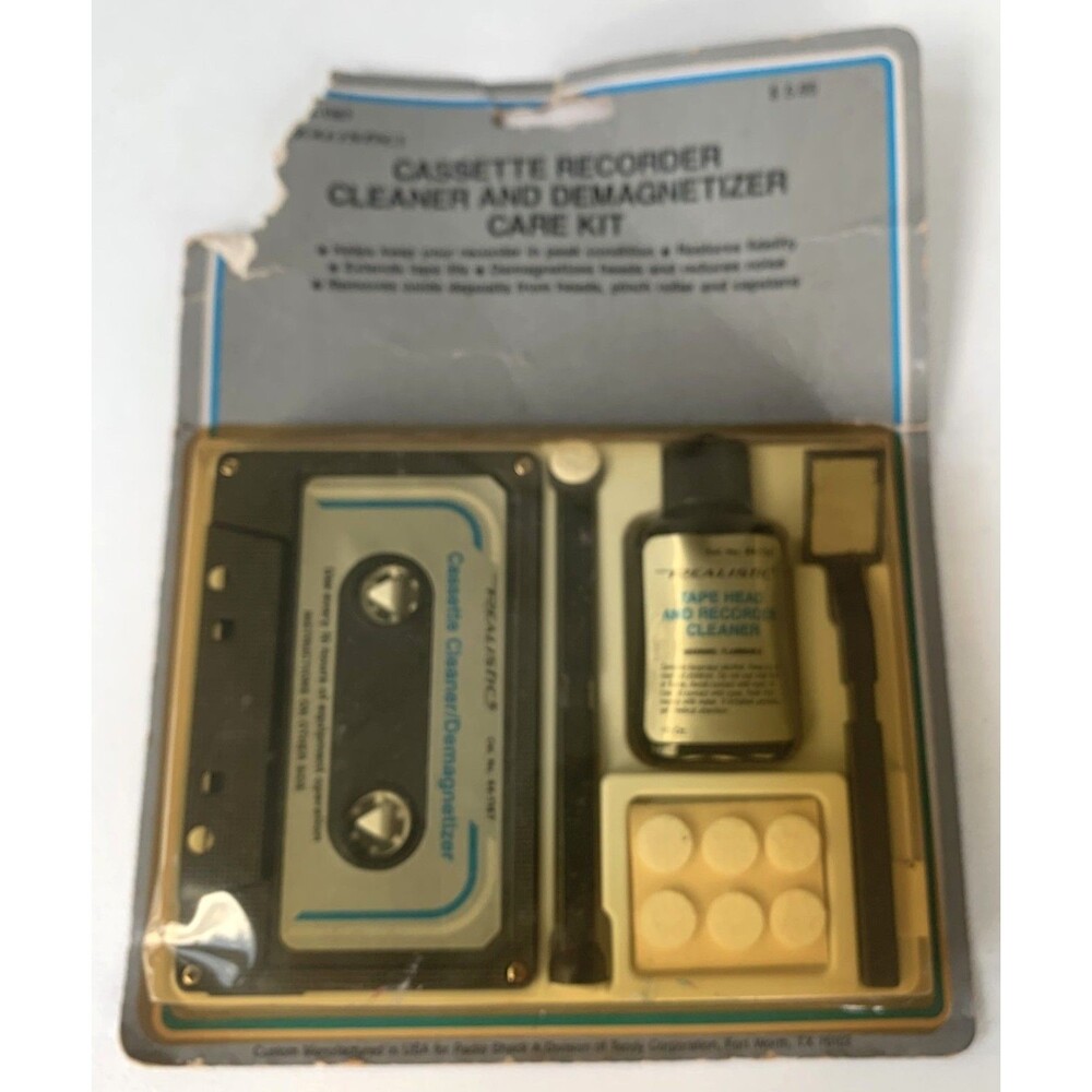 Realistic Cassette Recorder Cleaner & Demagnetizer Care Kit 44-1167 NOS